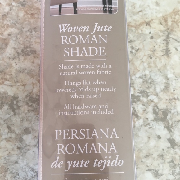 Woven Jute Roman Shade NWT - Picture 1 of 5